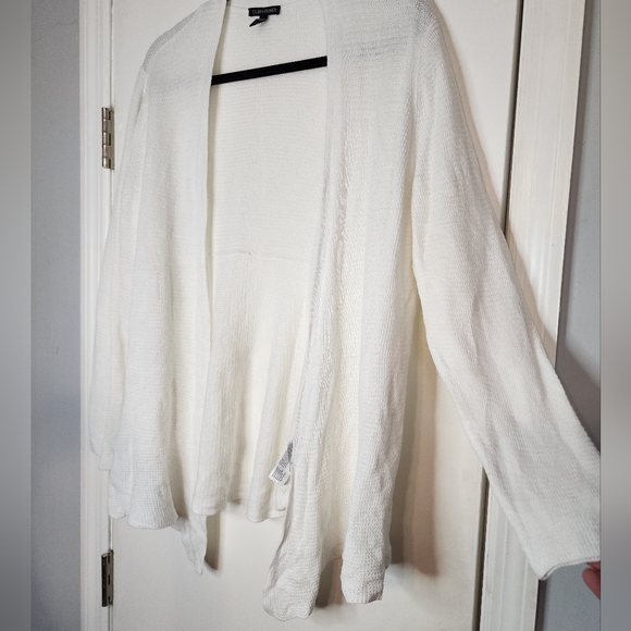 Eileen Fisher Women's White Cardigan Sweater - Picture 7 of 8